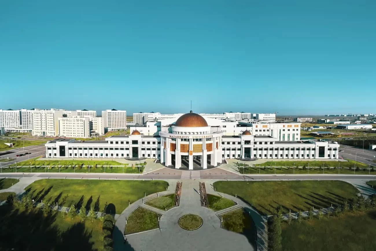 Panoramic view of the Nazarbayev University campus in Astana